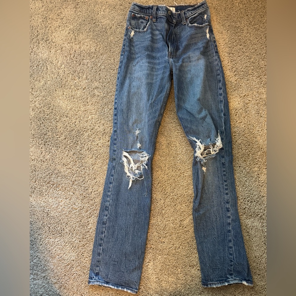 Abercrombie & Fitch 90s ultra high rise straight jeans